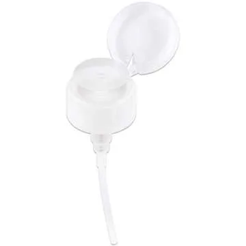 7oz Push Down Pump Dispenser Flip Top Cap Refillable Empty Bottle - Clear with Word Imprint - Lockable Travel Cosmetic Packaging Empty Bottle for Nail Polish Manicure