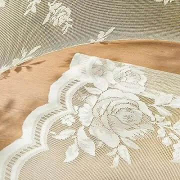 Elegant Ivory Lace Sheer Curtains for Light Filtering Home Decor