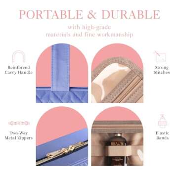 HOTOR Travel Toiletry Bag - Toiletry Bag w/Hanging Hook - Spacious Toiletry Bag for Women & Men, Makeup Bag/Big Comparment, Waterproof for Travel Accessories, Travel Essentials, Large, Aegean-Blue