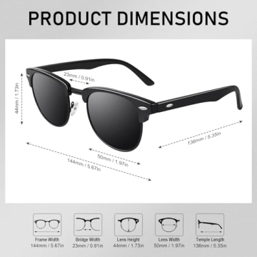 GQUEEN Polarized Sunglasses for Men and Women