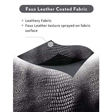 CRZ YOGA Women's Longline Matte Faux Leather Sports Bras - Strappy Wirefree Padded Medium Impact Workout Crop Tank Top Faux Leather Black Lizard Small