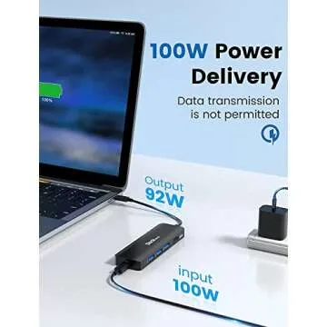 Dockteck USB-C Hub 4K 60Hz Multiport Adapter 5-in-1