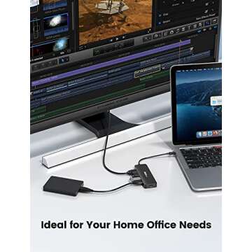 Dockteck USB-C Hub 4K 60Hz Multiport Adapter 5-in-1