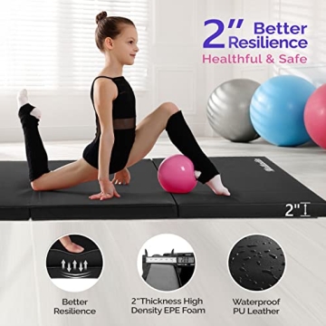 Matladin 6' Folding Tri-fold Gymnastics Exercise Mat
