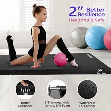 Matladin 6' Folding Tri-fold Gymnastics Exercise Mat