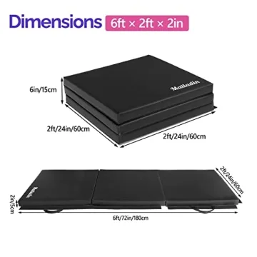 Matladin 6' Folding Tri-fold Gymnastics Exercise Mat