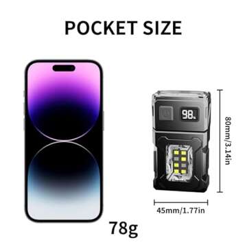 WARSUN DC08 Swivial Flashlight, EDC Flashlight, Led Flashlight, Compact Flashlight, Small Flashlight...