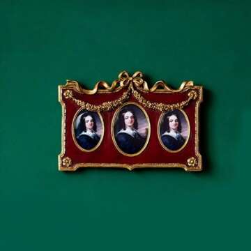 ZUOLUO European Vintage Resin Picture Frame Oval Collage Photo Frame Display Three 3inch Photos Rustic Picture Frame Image Holder Antique Retro Art Decoration Tabletop Ornaments Home Wall Decor