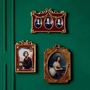 ZUOLUO Vintage Oval Collage Picture Frame for 3 Photos