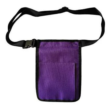 Nurse Utility Organizer Belt Fanny Pack Hip Bag Waist Pack Pouch Case for Medical Scissors Care Kit Tool (purple)