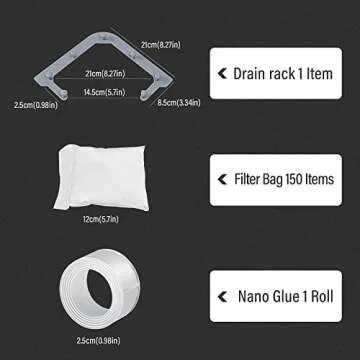 Triangle Tri-Holder Filter with 150 Sink Strainer Bags