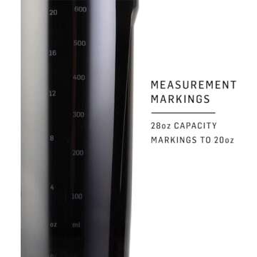 BlenderBottle Strada Shaker Cup Perfect for Protein Shakes and Pre Workout, 28-Ounce, Purple