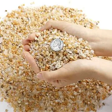 Coarse Golden Sand Stones for Succulents and Terrariums