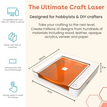 Glowforge Aura Laser Engraver Cutter for All Creatives