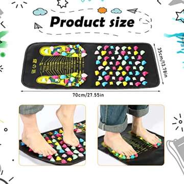 TrelaCo Foot Massage Mat Reflexology for Foot Health and Relaxation