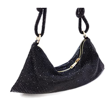 Sparkly Rhinestone Hobo Bag for Women - Perfect Evening Purse