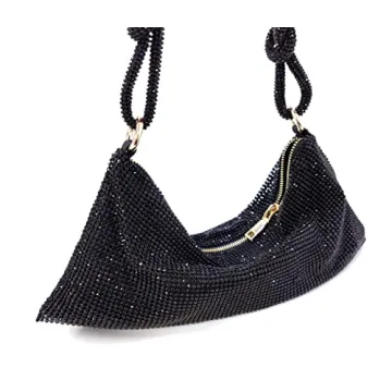 Sparkly Rhinestone Hobo Bag for Women - Perfect Evening Purse