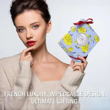 La Chatelaine Hand Cream Trio Tin, Mothers Day Gift Set, Natural Hand Lotion, Made in France with 20% Organic Shea Butter, Nourishing (Lavender, Lychee Bilberry & Lemon Verbena) 3 x 1 fl oz