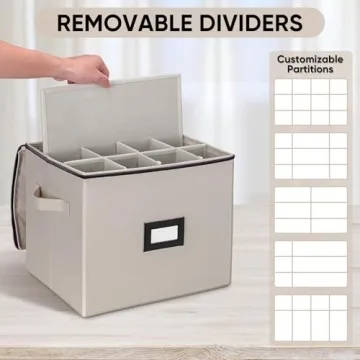 BALEINE China Storage Containers for Safe Dinnerware Transport