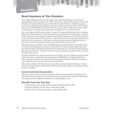 The Outsiders Instructional Guide for Grades 6-12 Education