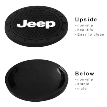 Stylish Car Cup Holder Coasters for Jeep - 2 Pieces