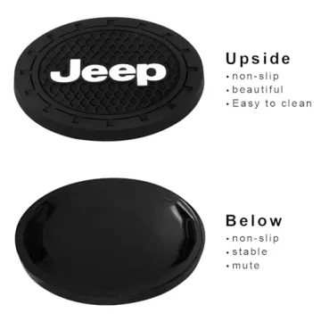 Stylish Car Cup Holder Coasters for Jeep - 2 Pieces