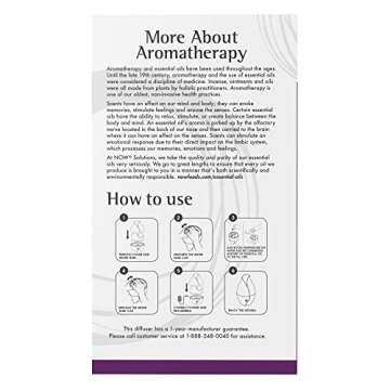 NOW Foods Essential Oils, Ultrasonic Faux Wood Aromatherapy Oil Diffuser, Contemporary Design, Extremely Quiet Heat Free, Color Changing LED Diffuser