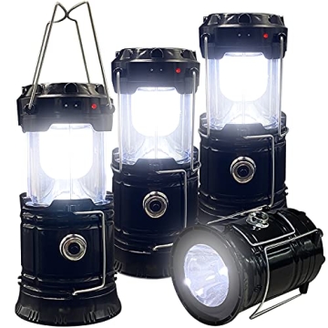 Collapsible Portable LED Camping Lantern - Lightweight, Waterproof, Solar & USB