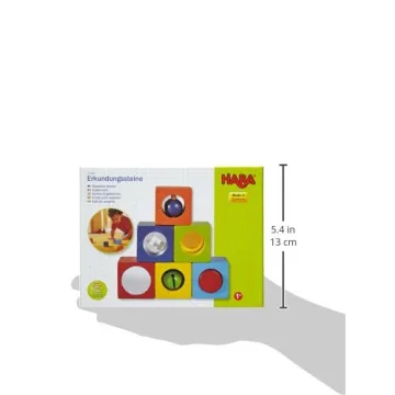 HABA Discovery Wooden Blocks - 6 Interactive Building Cubes