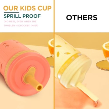 Tronco Stainless Steel Sippy Toddler Cups for Kids