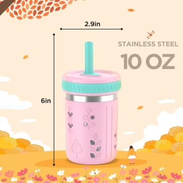 Tronco Stainless Steel Sippy Toddler Cups for Kids