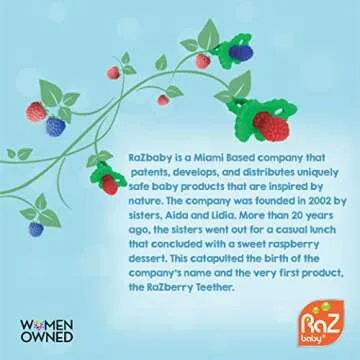 RaZbaby RaZberry Plus Baby Teether for Gum Relief