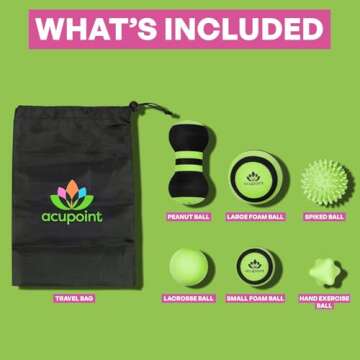 Acupoint Lacrosse Balls Therapy Set - Myofascial Massage for Muscle Relief