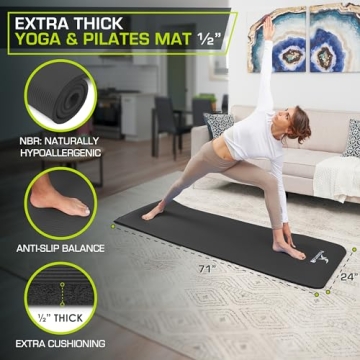 ProsourceFit Extra Thick Yoga and Pilates Mat for Comfort