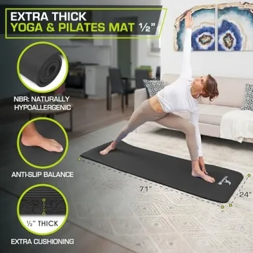 ProsourceFit Extra Thick Yoga and Pilates Mat for Comfort