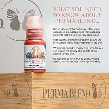 Perma Blend Permanent Makeup for Color Matching, Used For all Permanent Makeup Procedures, Professional Cosmetic Pigment - Ash Dermis, 0.5 oz