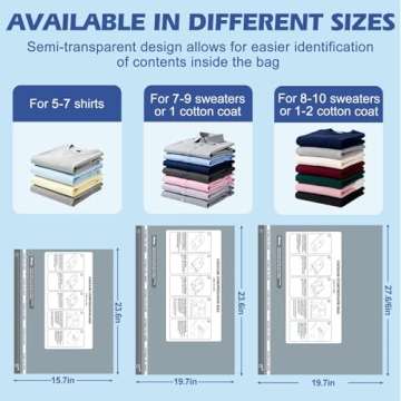 Fantictas Vacuum Storage Bags - Space Saver with Pump