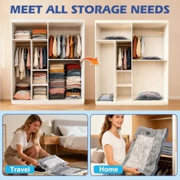 Fantictas Vacuum Storage Bags - Space Saver with Pump