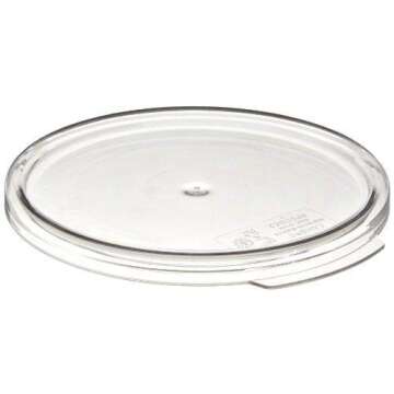 Cambro RFSCW2135 Camwear 2-Quart Clear Round Food Storage Container with Clear Lid
