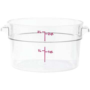 Cambro 2-Quart Round Food Storage Container with Lid