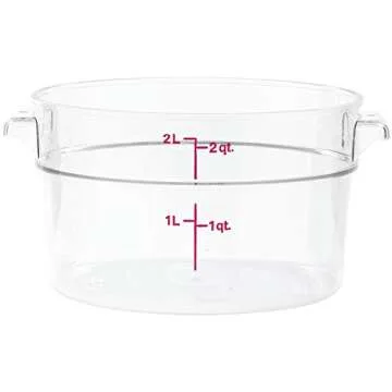 Cambro 2-Quart Round Food Storage Container with Lid