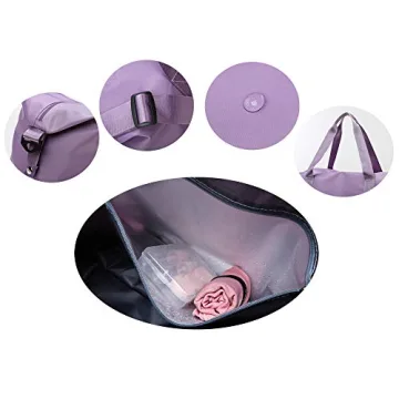 Expandable Travel Duffle Bag Weekender Carry on Overnight Bag Gym Bag for Women (Blue)