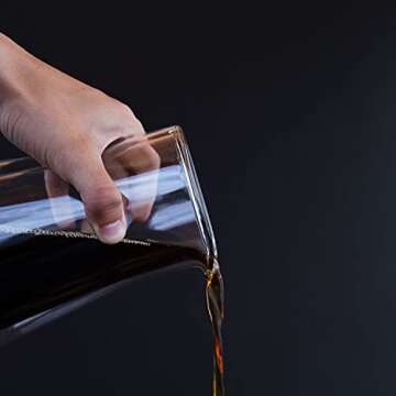 Fellow Stagg Double Wall Coffee Carafe - Vessel for Pour Over Manual Coffee Maker, Handblown Borosilicate Glass Decanter, 20 oz Clear Pitcher