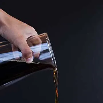Fellow Stagg Double Wall Coffee Carafe - Vessel for Pour Over Manual Coffee Maker, Handblown Borosilicate Glass Decanter, 20 oz Clear Pitcher