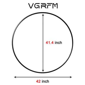 42 Inch Oversized Round Mirror in Gold - Modern Design