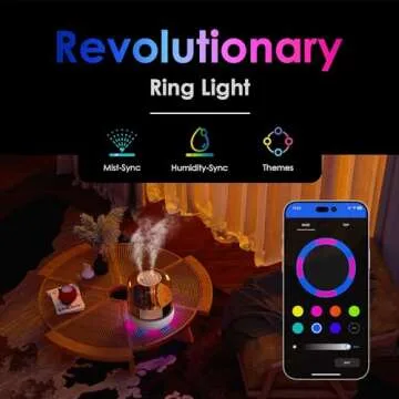 Airversa Humidifiers for Home Bedroom Large Room Smart Works with Apple Home over Thread 5.5L Cool Mist for Indoor Use App/Voice Control, Dazzling Lighting Effects (Clear, Humelle AH1)