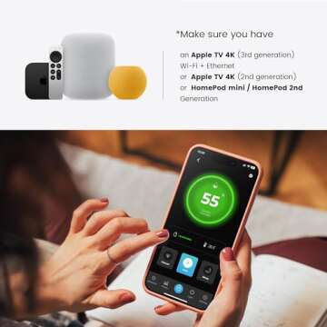 Airversa Humidifiers for Home Bedroom Large Room Smart Works with Apple Home over Thread 5.5L Cool Mist for Indoor Use App/Voice Control, Dazzling Lighting Effects (Clear, Humelle AH1)