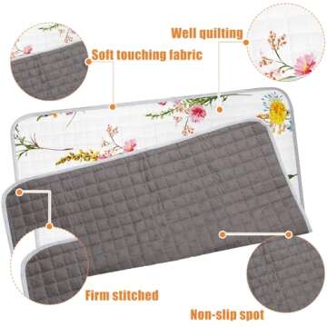 Wesiti Wildflower Baby Play Mat 50x50 Non-Slip Washable