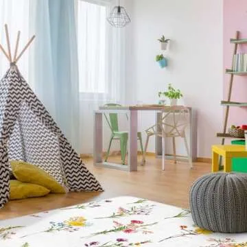 Wesiti Wildflower Baby Play Mat 50x50 Non-Slip Washable