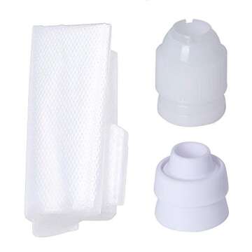 DodoBee 20 Pcs Piping Tips, Premium Stainless Steel Large Icing Tips, Cake Decorating Tips Supplies Kit Set - 8 Star tip for Piping, 10 Piping Bag with Tips and 2 Couplers Baking Supplies